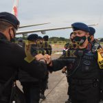 Back Up PAM Unras Omnibus Law RUU Cipta Kerja, 100 Personil Brimob Kepri BKO Polda Metro Jaya