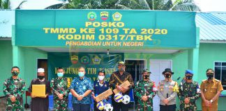 Tim Pengawasan dan Evaluasi Mabes TNI AD Meninjau Pelaksanaan TMDD ke 109 di Kabupaten Karimun