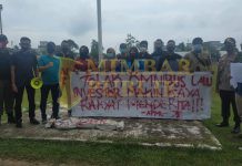 Polres Lingga Lakukan Pengamanan Aksi Damai Mahasiswa Lingga