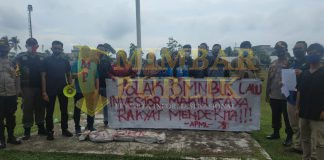 Polres Lingga Lakukan Pengamanan Aksi Damai Mahasiswa Lingga