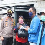 Polres Lingga Bersama Mahasiswa dan Ormas Bagikan Sembako dan Masker FOTO KAPOLRES dan BEM STIT-LG