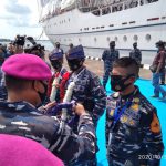 Belah Samudera, KRI Bima Suci Tiba di Tanjung Uban KRI Bima Sakti Disambut TNI Angkatan Laut | Foto: Istimewa