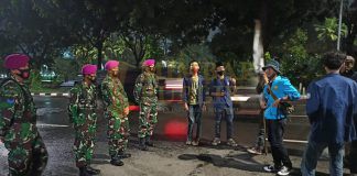 Marinir Hadir Demonstrasi Omnibus Law Bubar dengan Tertib