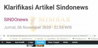 Tak Sesuai Fakta, Sindonews Take Down Berita Soal Kemenangan Trump