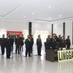 Polres Lingga Ikuti Upacara Ziarah Nasional Secara Virtual