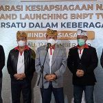 BNPT Deklarasikan Kesiapsiagaan Nasional dan Grand Launching BNPT TV Channel Kepala BNPT, Komjen Pol. Dr. Boy Rafli Amar, M.H., saat konferensi pers Deklarasi Kesiapsiagaan Nasional dan Grand Launching BNPT TV Channel, Sabtu 12 Desember 2020 di Badung, Bali. (Dok. Istimewa)
