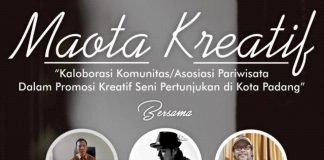 Majukan Ekraf, Disparbud Padang “Maota Kreatif” Bersama 2 Narsumber Kompeten Disbudpar Padang "Maota Kreatif"