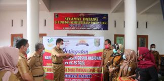 Zaiful Hadiri Peringatan HKSN, “Kesetiakawanan Melawan Covid-19” Bupati Lampung Timur pada acara memperingati Hari Kesetia Kawanan Sosial (HKSN)