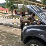 Sat.Sabhara Polres Lingga Lakukan Apel Kendaraan Dinas dan Kendaraan Taktis