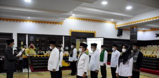 Pengukuhkan 46 Pengurus Masjid Taqwa Kota Metro periode 2021-2025