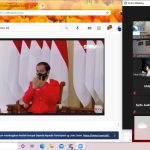 HUT Ke-48 PDIP, Pesiden Jokowi Berbelasungkawa Atas Jatuhnya Pesawat Sriwijaya Air Presiden Joko Widodo saat menghadiri HUT ke-48 PDIP melalui Live Zoom