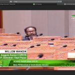 Demokrat Desak Penanganan Papua Melalui Kearifan Lokal Anggota DPR RI Fraksi Partai Demokrat Willem Wandik saat sidang paripurna