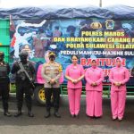 Polres Maros Melepas Rombongan Bantuan Kemanusian untuk Sulbar Polda Maros dan Bhayangkari cabang Maros Polda Sulawesi Selatan