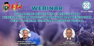 Peringatan Hari Pers Nasional Dimulai dengan Webinar Jurnalistik Berkualitas
