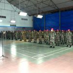 Danlantamal VI Sampaikan Apresiasi Kasal Atas Gerak Cepat Lantamal VI Dalam Satgas Bencana TNI AL Sulbar Apel khusus yang dilaksanakan di Gor Candrasa Mako Lantamal VI dan dipimpin langsung oleh Komandan Lantamal VI (Danlantamal VI) Laksamana Pertama TNI Dr. Benny Sukandari, S.E., M.M., CHRMP.