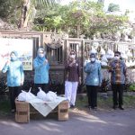 Gerakan Siger Direspons Positif, Ibu Riana Arinal Bagikan Bantuan Bahan Makanan dan Masker di Bandar Lampung Riana baju cokelat