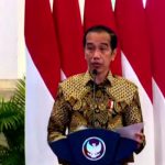Puncak Hari Pers Nasional 2021 Presiden Joko Widodo saat acara puncak peringatan Hari Pers Nasional (HPN) 2021 yang disiarkan secara virtual dari Istana Negara, Jakarta, Selasa (9/2/2021).