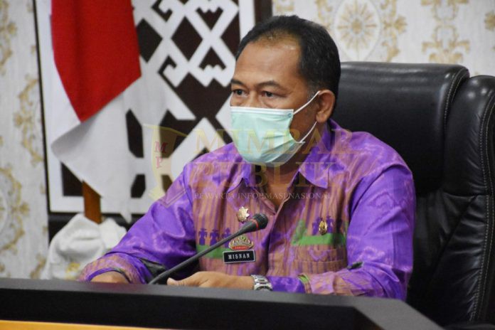 Misnan Plh Wali Kota Metro , Hadiri video Conference dengan Dirjen Otda Kemendagri Akmal Malik