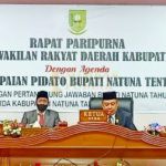 DPRD Natuna Gelar Rapat Paripurna LKPJ Bupati Natuna Tahun Anggaran 2020