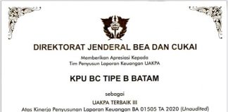 Bea Cukai Batam Raih Peringkat 3 Atas Kinerja Penyusunan Laporan Keuangan Se-Indonesia Bea Cukai Batam Raih Peringkat 3 Atas Kinerja Penyusunan Laporan Keuangan Se-Indonesia