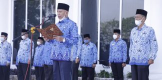Bupati Asahan Pimpin Upacara Peringati Hari Kesadaran Nasional Bupati Asahan H Surya BSc saat memimpin upacara peringatan Hari Kesadaran Nasional