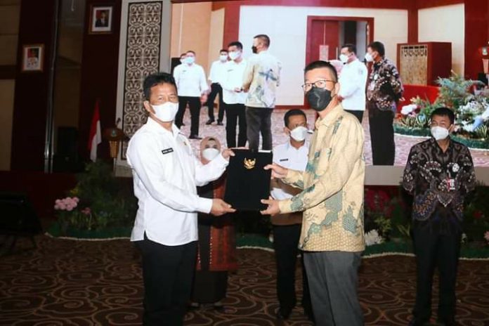 Wakil Ketua KPK Nawawi Pomolango saat Rapat Koordinasi Program Pencegahan Korupsi Pemerintah Daerah se-Kepri di Aula Wan Seri Beni Dompak Di Tanjungpinang, Rabu (24/3/2021) | Foto : Istimewa