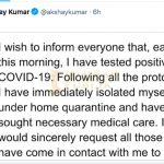 Akshay Kumar Bintang Bollywood Terkonfirmasi Positif Covid-19