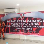 Rakercab 1 MPC Pemuda Pancasila Kabupaten Karimun Ir.Manjit Sing memberikan sambutan serta membuka secara resmi rakercab PP Karimun