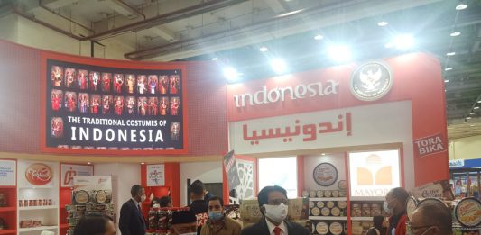 Duta Besar RI untuk Mesir, Lutfi Rauf saat membuka Paviliun Indonesia pada pameran Supermarket Expo 2021 yang digelar di Cairo Convention & Exhibition Center, Kairo Mesir