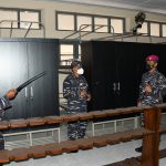 Komandan Komando Pembinaan Dokrin Pendidikan dan Latihan Angkatan Laut Apresiasi Kesiapan Fasilitas Satdik 2 TNI AL Komandan Komando Pembinaan Dokrin Pendidikan dan Latihan Angkatan laut (Dankodiklatal) Laksdya TNI Nurhidayat, S.H., M.A.P., saat meninjau Satdik 2 TNI AL yang berada di lingkungan Lantamal VI Makassar ( Foto : Nur Fajriansyah )