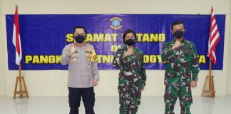 Kapolres Sleman Kunjungi Mako Lanal Yogya Kepala Kepolisian Resor Sleman AKBP Anton Firmanto, SH., SIK., M.Si didampingi Pejabat Utama Polres Sleman mengunjungi Markas Komando Lanal Yogyakarta di Jl. Melati Wetan No.62, Baciro, Gondokusuman, Yogyakarta, D.I Yogyakarta, Senin (26/4/2021).