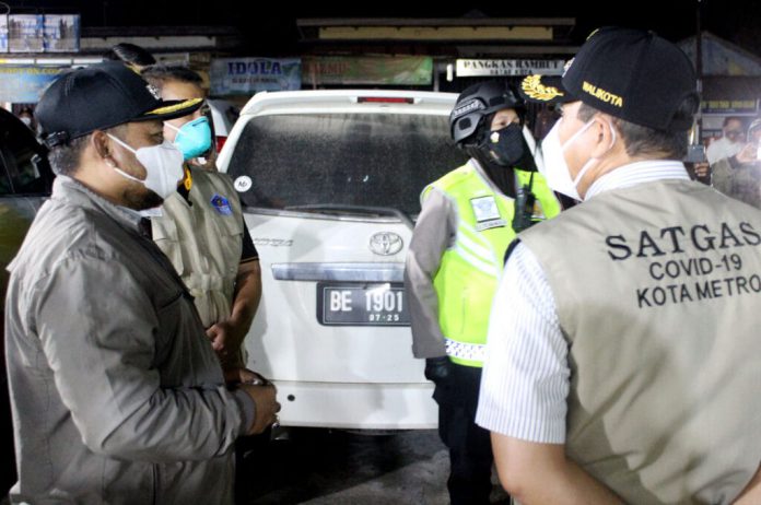 Pemerintah Kota Metro Melakukan Operasi Yustisi Dalam Rangka PPKM Diperketat