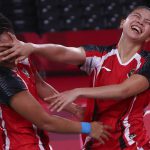 Greysia Polii/Apriyani Rahayuyang Berpeluang Rebut Emas, Anthony Ginting Kejar Perunggu di Olimpiade Tokyo 2020 Greysia Polii dan Apriyani Rahayu usai mengalahkan pasangan korsel, Lee So-Hee dan Shin Seung-Chan | Foto: Reuters