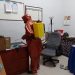 Yonmarhanlan IV TPI Laksanakan Penyemprotan Disinfektan