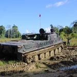 Asah Naluri Tempur, Jajaran Kolak Pasmar 3 Gelar Latihan Latihan yang dilaksanakan Resimen Artileri 3 Marinir dan Batalyon Intai Amfibi 3 Marinir di Kesatrian Abraham Octavianus Artururi, Distrik Salawati, Kabupaten Sorong, Papua Barat. Rabu (18/08/2021).