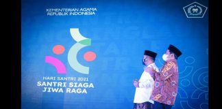 Kemenag Rilis Logo Hari Santri, Ini Filosofi Tema dan Logo Hari Santri 2021 Menteri Agama Yaqut Cholil Qoumas telah merilis tema dan logo Hari Santri 2021, pada Selasa, 21 September 2021, di Auditorium HM Rasjidi, Kantor Kementerian Agama Jakarta