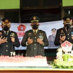 Rombongan Kapolres Kediri Kota Grebek Brigif 16/Wira Yudha Kediri Kapolres kediri kota bersama jajaran TNI brigif 16/ Wira Yudha