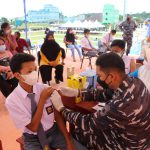 KASAL Laksamana Yudo Margono Tinjau Serbuan Vaksinansi Maritim Di Dabo Singkep