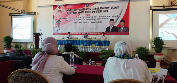 Eskalasi politik yang digelar oleh Kesbangpol Bintan, Kamis (18/11/21). Foto: Juliansyah/Mimbarpublik.com