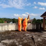 Pemadam Kebakaran UPT Kijang Berhasil Evakuasi Sarang Tawon di 3 Lokasi Petugas Pemadam Kebakaran (Damkar) UPT Kijang mengevakuasi Sarang Tawon yang berada di Kijang, Kecamatan Bintan Timur, Selasa (16/11/2021). (Fot: Damkar UPT Kijang)