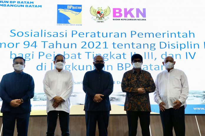 Sosialisasi PP 94/2021 dan PP 45/1990 di Balairung Sari BP Batam, Selasa (14/12). Foto: Dok BP Batam
