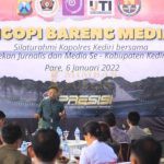 Wujudkan Kamtibmas, Kapolres Kediri Ngopi Bareng Media