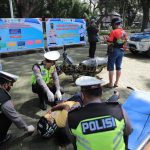 Satlantas Polres Kediri Kota Bersama Instansi Terkait Gelar Simulasi Kecelakaan