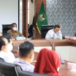 Sekda Pimpin Rapat Tindak Lanjut Pembahasan Perkembangan Kasus Covid-19