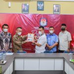 Bupati Lingga Silaturahmi Ke KPU, Bahas NPHD Pemilu 2024