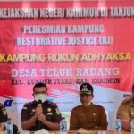 Cabang Kejaksaan Negeri Karimun di Tanjung Batu Resmikan Kampung Restorative Justice di Desa Teluk Radang Kundur