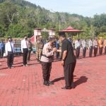 Polres Lingga Lakukan Apel Gelar Pasukan Operasi Kepolisian Ketupat Seligi 2022