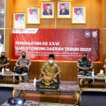 Bupati Lampura Hadiri Peringatan XXVI Hari Otonomi Daerah Yang Digelar Secara Virtual