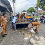 Camat Delitua M Taufan Gotroy Timbun Jalan Provinsi Yang Berlubang