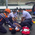 Peringati Bulan Keselamatan Dan Kesehatan Kerja Nasional, Daop 1 Jakarta Gelar Simulasi Penanganan Kecelakaan Kerja Pada Giat Apel Di Stasiun Gambir